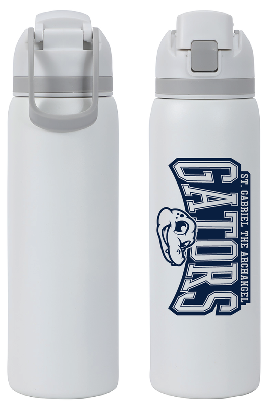 Stainless Steel Bottle - Screen Print on White